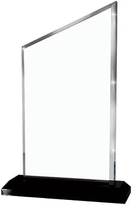 Crown Awards Personalized Acrylic Trophy, 6" Engraved Incline Slant Acrylic Award