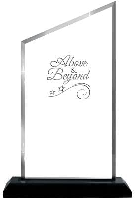Crown Awards Personalized Acrylic Trophy, 6" Engraved Incline Slant Acrylic Award