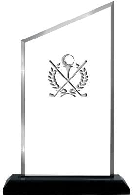 Crown Awards Personalized Acrylic Trophy, 6" Engraved Incline Slant Acrylic Award