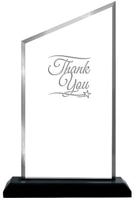 Crown Awards Personalized Acrylic Trophy, 6" Engraved Incline Slant Acrylic Award