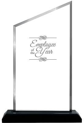 Crown Awards Personalized Acrylic Trophy, 6" Engraved Incline Slant Acrylic Award