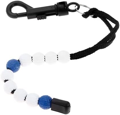 MUXSAM 1 Piece Golf Beads Score Counter with Clip, Golf Stroke Score Count Keeper Putting Score Counter for Referee Caddy Golfer