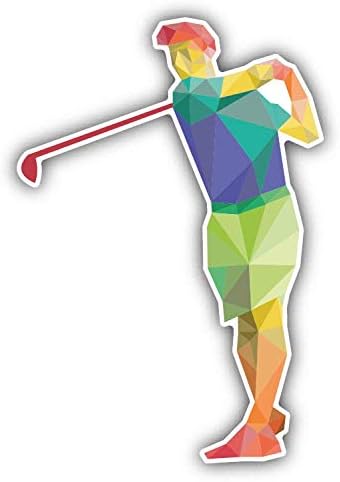 Golf Player Triangulated Sport Sticker for Scrapbooking, Calendars, Arts, Kids DIY Crafts, Album, Bullet Journals 50 Pack