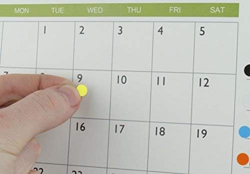 ChromaLabel 1/4 Inch Circle Sticker Labels, Easy to Write On Sticker Dots, Permanent Color Coding Labels - 1000 Sticky Dots per Roll, Yellow Dot Stickers