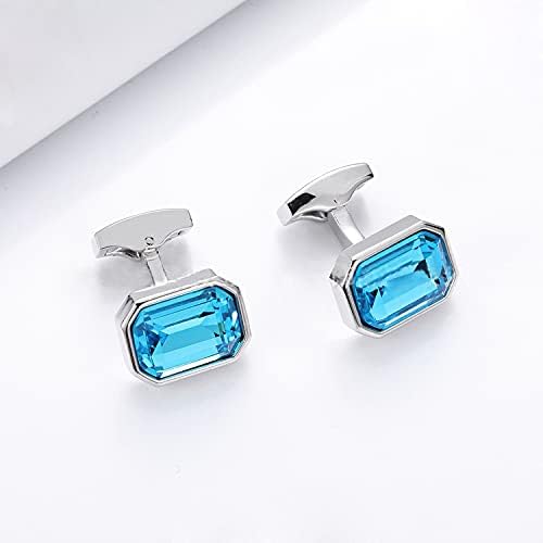 S&W Wedding Cufflinks for Men Cuffs with Gift Box Business for Tuxedo Shirts