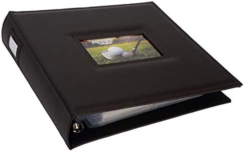 Golf Scorecard and Photo Album | Available in Brown or Black | Holds Up to 130 Scorecards | Designed for 4" x 6" and 5" x 7" Scorecards