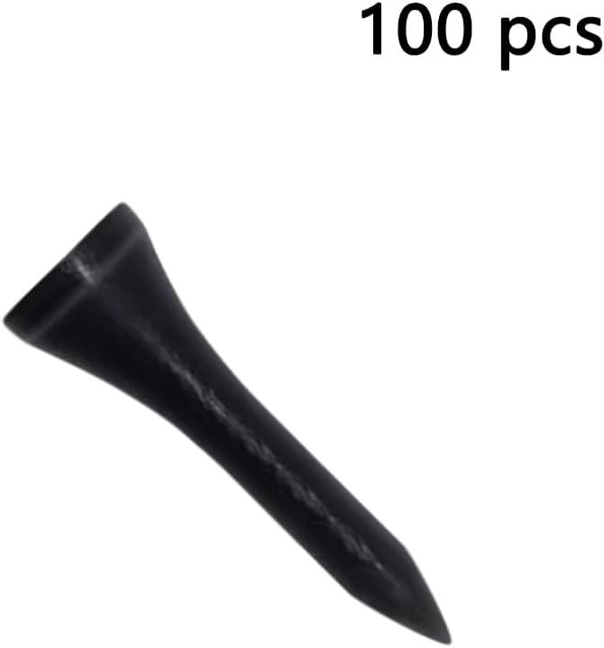 Wooden Golf Tees 3-1/4", 2-3/4", 1-1/2" Available,100 Count (Natural Color, White, Black, Blue, Red, Pink)