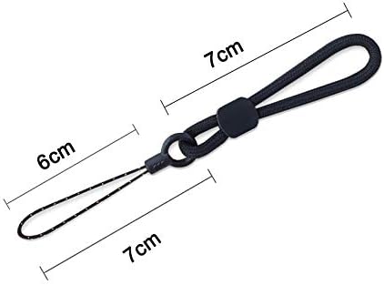 YOUOWO Ring Lanyards Black Finger Strap 5 Pack Short Rope Small Lanyard,For Phone Cases Keys Keychain USB Flash Drive CellPhone iPod ID Card Badge Camera