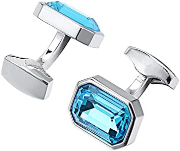 S&W Wedding Cufflinks for Men Cuffs with Gift Box Business for Tuxedo Shirts