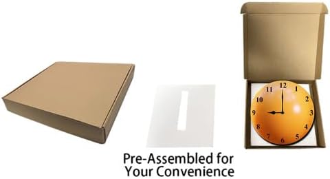 Ping Pong Round Wall Clock Silent Non-Ticking Clock Battery Powered Desktop Standing Wall Decor for Living Room Kitchen Home Bedroom Office or School 10inch