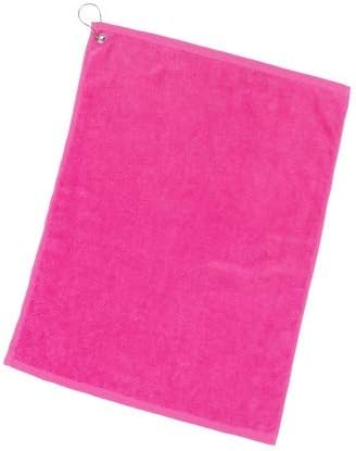 Cotton Golf Bag Towel with Clip (Pink)