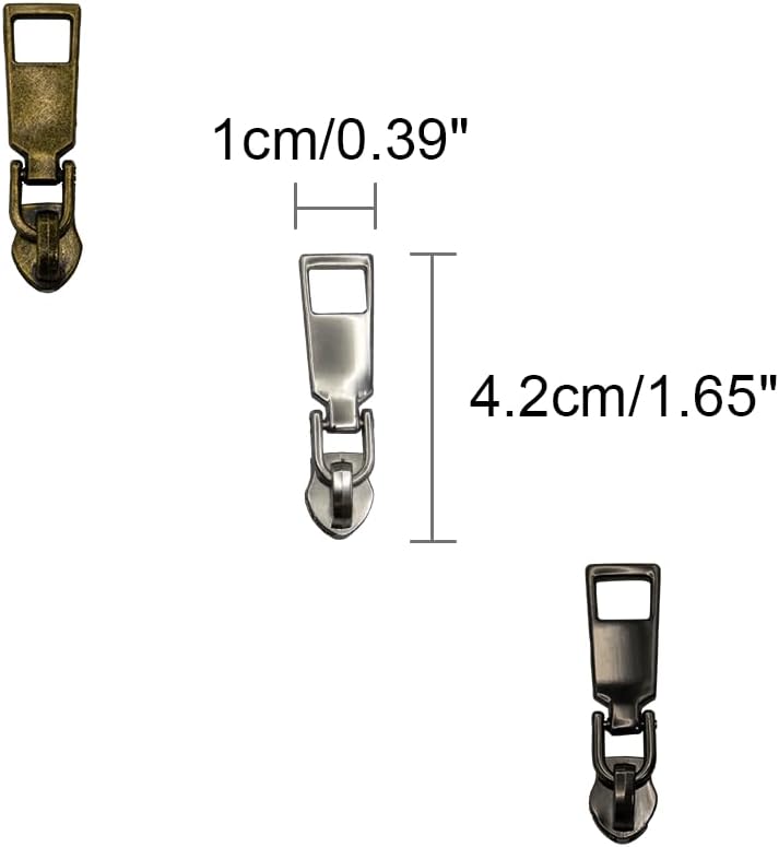 HOLSHUN #5 Zipper Sliders Zipper Pull 30pcs Bulk Heavy Duty Metal Multiple Color Pulls for #5 Nylon Coil Zippers Replacement Luxury Bag Hardware Luggage & DIY Craft Supplies Model-003