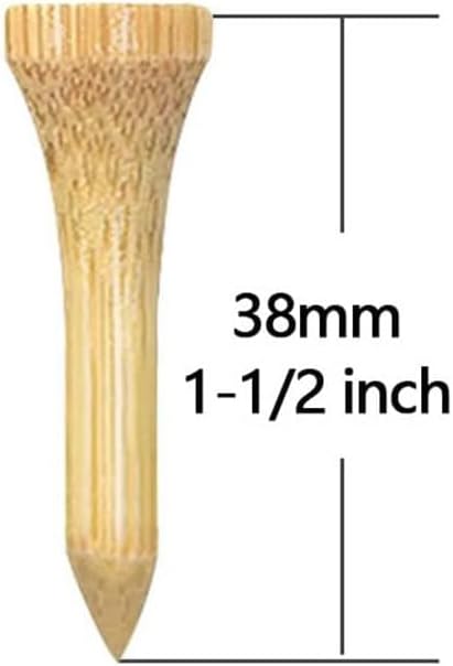 Wooden Golf Tees 3-1/4", 2-3/4", 1-1/2" Available,100 Count (Natural Color, White, Black, Blue, Red, Pink)