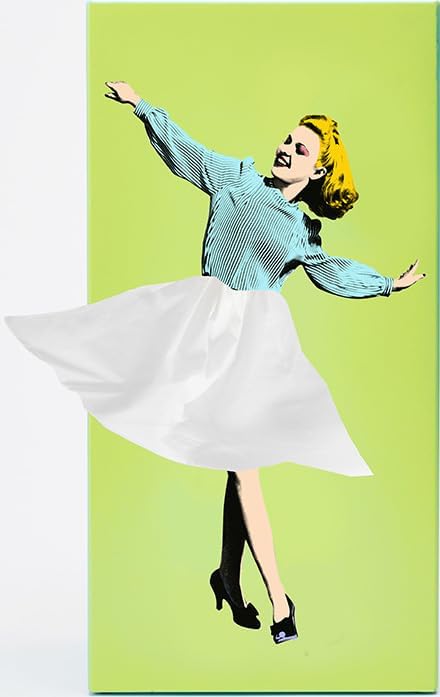Flying Skirt® Tissue Box - The Original Award-Winning Lady Skirt Design, Resin Pop Art, Weighted Metal Base, Made in Korea, Premium Gifts & Novelty Home Decor by Spextrum (Green)