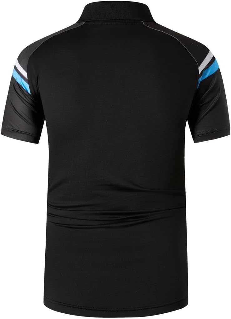 jeansian Men's Sport Outdoor Quick Dry Fit Short Sleeves Polo Tee Shirt Tshirt T-Shirt Tops Golf Tennis Bowling LSL195