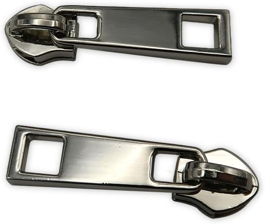 HOLSHUN #5 Zipper Sliders Zipper Pull 30pcs Bulk Heavy Duty Metal Silver Pulls for #5 Nylon Coil Zippers Replacement #5 Sliders for Luggage Luxury Bag Hardware Luggage & DIY Craft Supplies