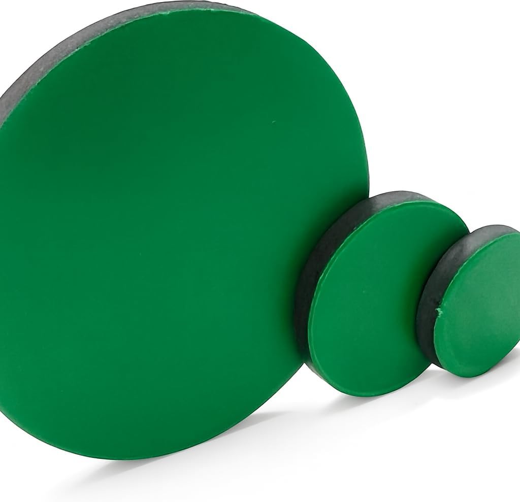 Rectangular Red/Green Reversible Magnets - Go/No-Go, On/Off Indicators for Efficient Task Management - 25-Pack (1"x2") and 10-Pack (3"x5") (10, 1.5" x 3")