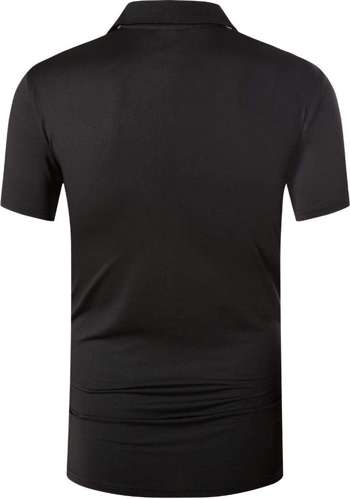 jeansian Men's Sport Outdoor Quick Dry Fit Short Sleeves Polo Tee Shirt Tshirt T-Shirt Tops Golf Tennis Bowling LSL195