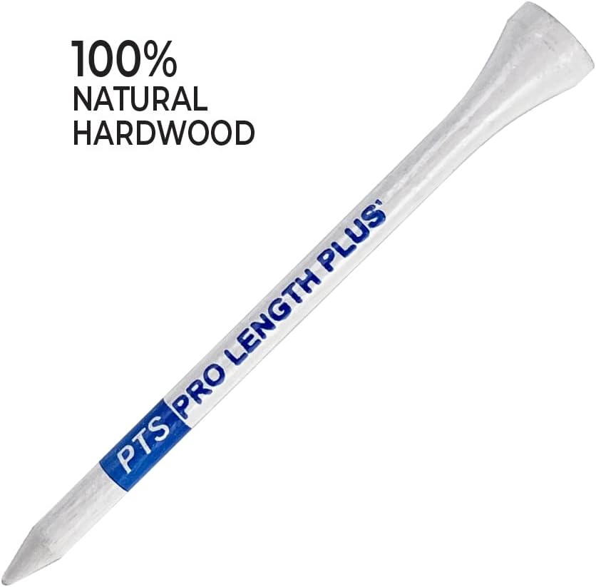 PrideSports PTS Wood Golf Tees | 75 Count, 3-1/4 Inch | #1 Wood Tee on Tour | Best for Drivers & Woods