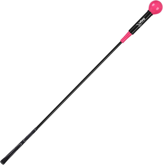 Golf Swing Trainer Aid 48"/40" Warm-Up Stick for Strength Flexibility Tempo Training Golf Practice Aid with Weighted Head Swing Corrector for Men Women