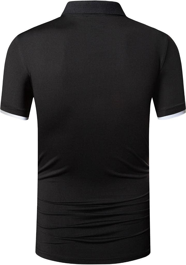 jeansian Men's Sport Outdoor Quick Dry Fit Short Sleeves Polo Tee Shirt Tshirt T-Shirt Tops Golf Tennis Bowling LSL195