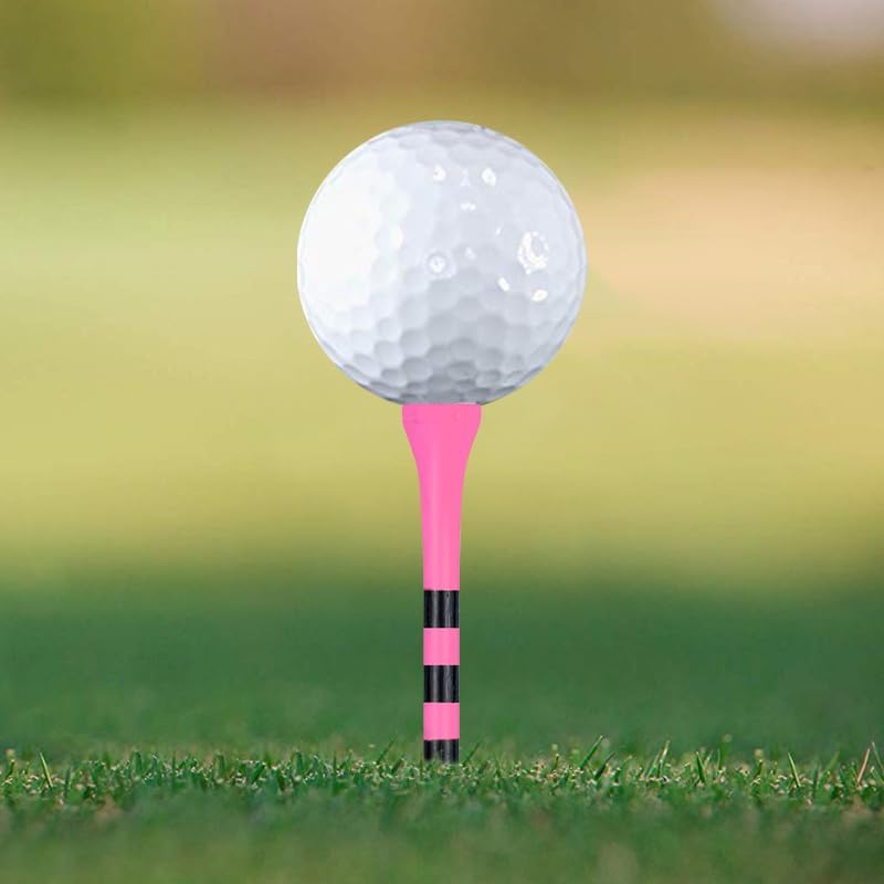 Wooden Golf Tees 3-1/4", 2-3/4", 2-1/8", 1-1/2" Available, 100 Count (Natural Color, White, Black, Blue, Red, Green, Yellow, Pink, Orange)