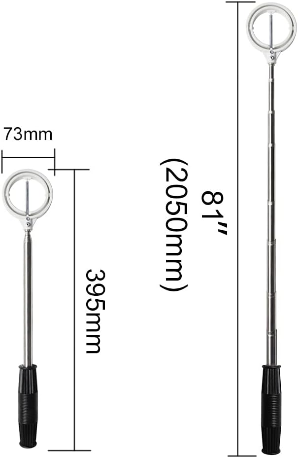 Golf Ball Retriever Or Pick Up Tool with Automatic Extendable, Stainless for Water Bush White Yellow 2 Colors Gift for Golfer