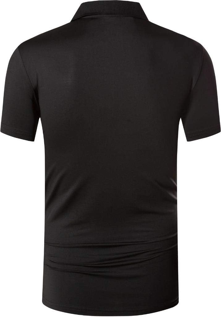 jeansian Men's Sport Outdoor Quick Dry Fit Short Sleeves Polo Tee Shirt Tshirt T-Shirt Tops Golf Tennis Bowling LSL195