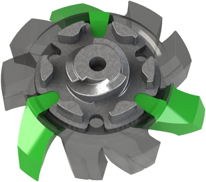 Softspikes Tour Flex Pro Golf Cleats Fast Twist 3.0-18 Replacement Spikes - Green/Charcoal - Also Fits Tri-Lok, Slim-Lok, and Tour Lock Cleat Insert Systems