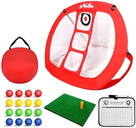 Golf Chipping Net Pop Up - Backyard/Indoor Practice Net with Hitting Mat, Ideal for Short Game & Accuracy Practice
