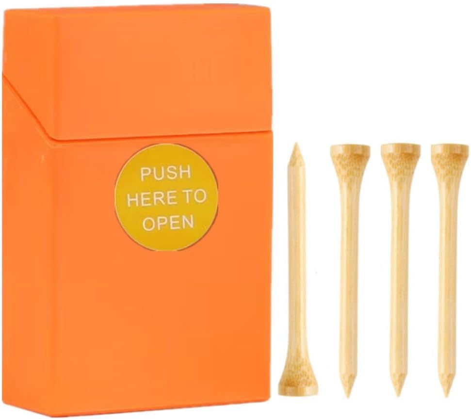 Premium Bamboo Golf-Tees | 18 Count, 2-3/4 or 3-1/4 Inch Wooden Tees | Pop-up Packaging and Cool Organization | Funny Golf Accessory for Golfers