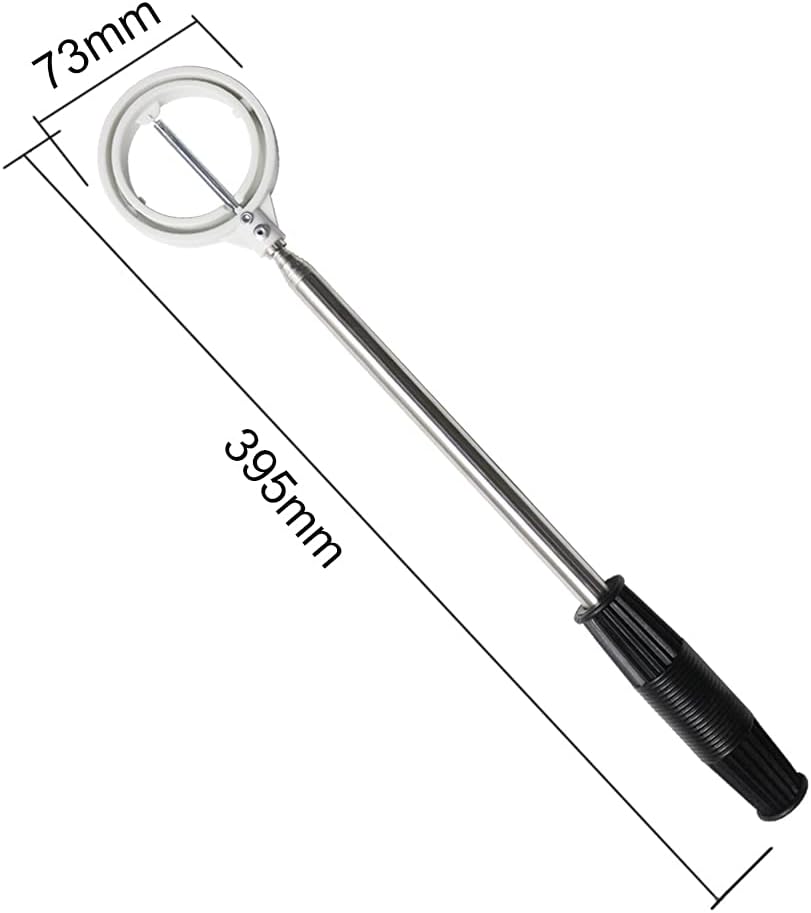 Golf Ball Retriever Or Pick Up Tool with Automatic Extendable, Stainless for Water Bush White Yellow 2 Colors Gift for Golfer