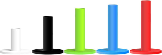 FINGER TEN Golf Rubber Tees Driving Range Value 5 Pack, Mixed Size or 5 Same Size for Practice Mat