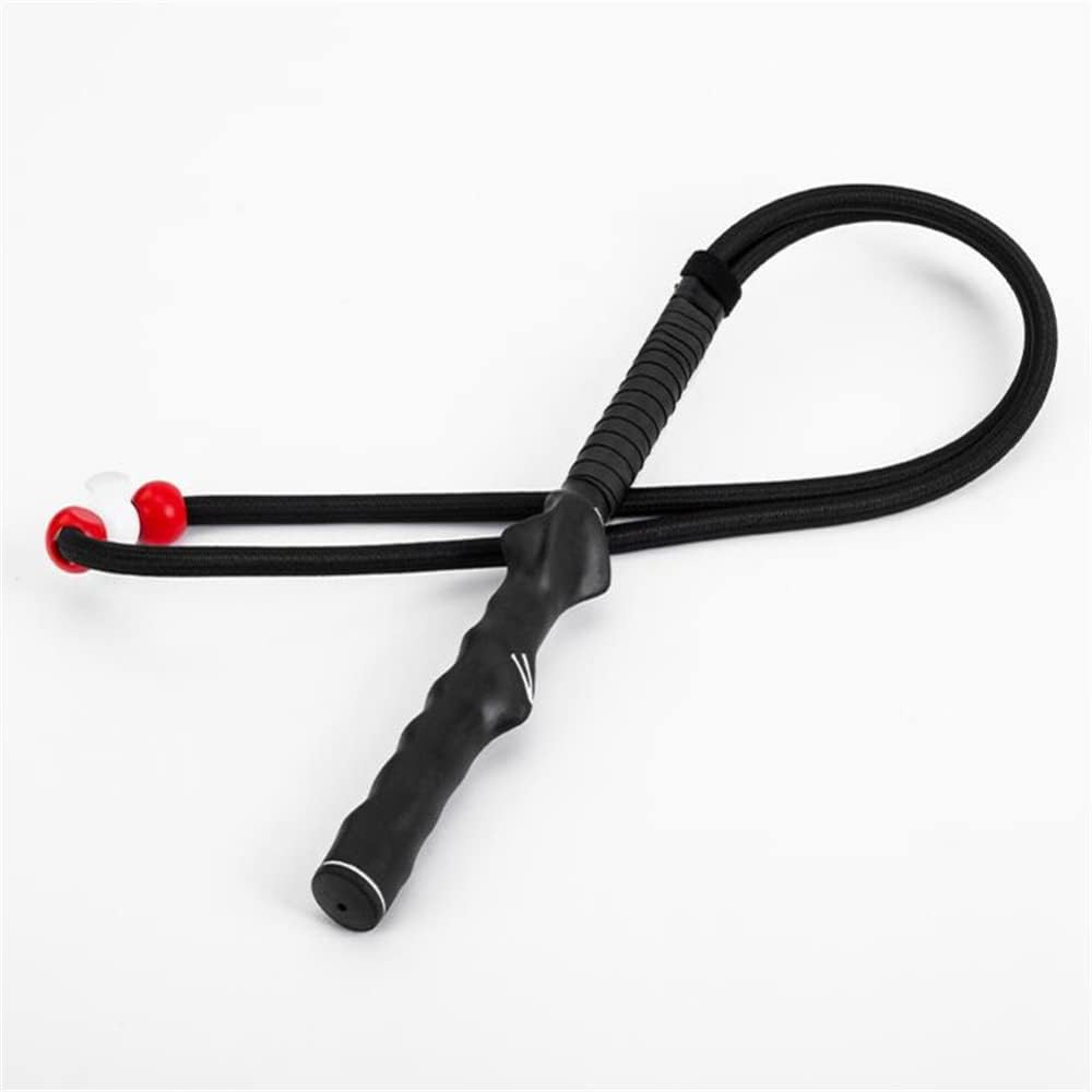 Golf Swing Trainer, Golf Swing Trainer Aids Set, Distance Rope Improve Swing Speed Lagging Rhythm, Golf Warm-Up Stick for Strength & Tempo Training Arm Band for Golf Beginner Black
