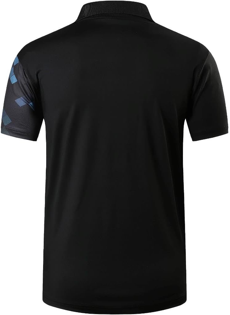 jeansian Men's Sport Outdoor Quick Dry Fit Short Sleeves Polo Tee Shirt Tshirt T-Shirt Tops Golf Tennis Bowling LSL195
