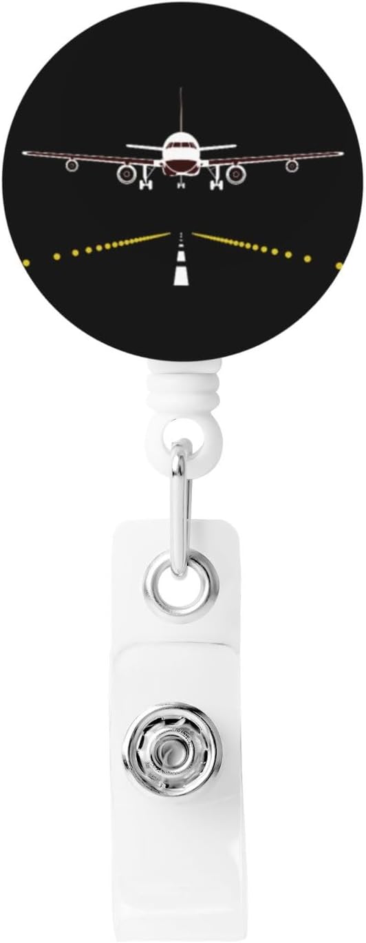 Airplane Aircraft Badge Reels Retractable Badge Holder with Clip for Id Name Tag Office Worker Student Teacher Nurse Doctor
