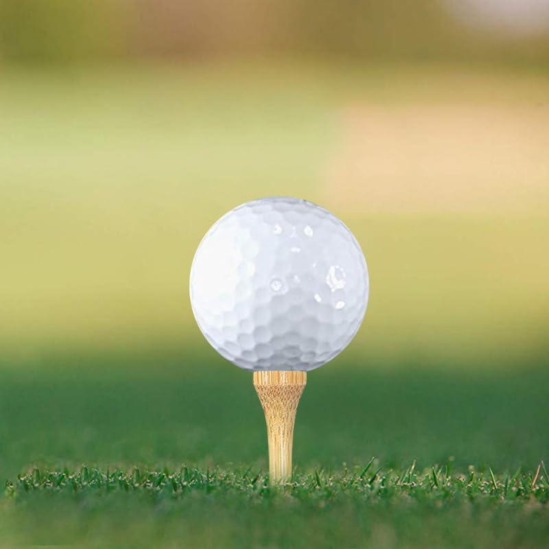 Wooden Golf Tees 3-1/4", 2-3/4", 1-1/2" Available,100 Count (Natural Color, White, Black, Blue, Red, Pink)