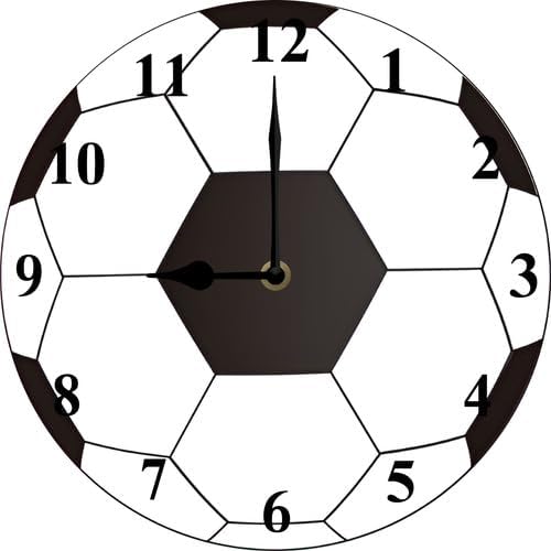 Football Wall Clocks with Silent Clock Movement and Battery Operated Great Decor for Bedroom Living Room or Classroom Nice Gifts for Football Lovers Kids Father and Back to School 10inch