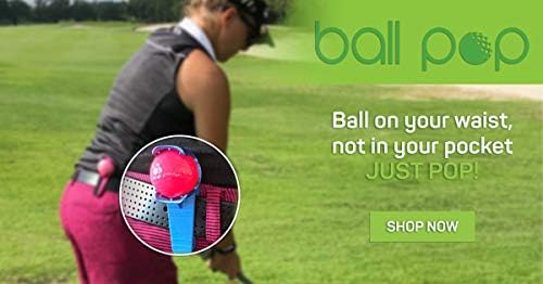 BALL POP Golf Ball Holder & Ball Marker for Waistband and Belt - Unique Golf Accessory Gift for Men, Women, & Kids