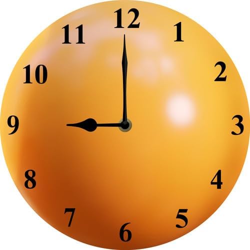Ping Pong Round Wall Clock Silent Non-Ticking Clock Battery Powered Desktop Standing Wall Decor for Living Room Kitchen Home Bedroom Office or School 10inch