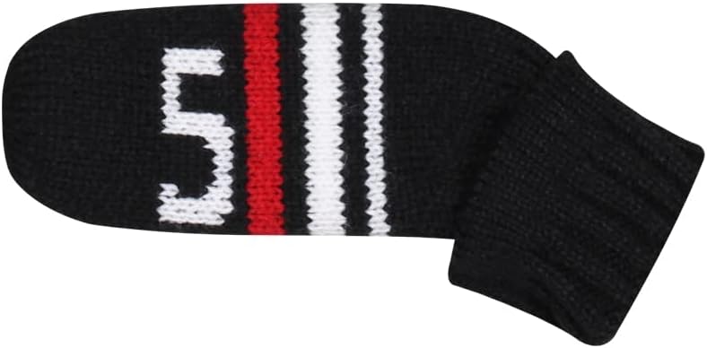 Scott Edward 1/7/10 Pcs Knitted Golf Club Head Covers for Irons Wedge Cuteness and Basically Socks Shape Washable Golf Club Head Protector on Red/Blue Warning Style
