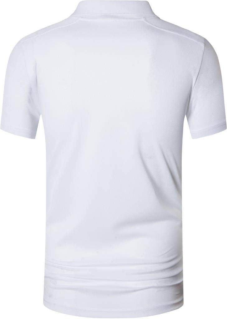 jeansian Men's Sport Outdoor Quick Dry Fit Short Sleeves Polo Tee Shirt Tshirt T-Shirt Tops Golf Tennis Bowling LSL195