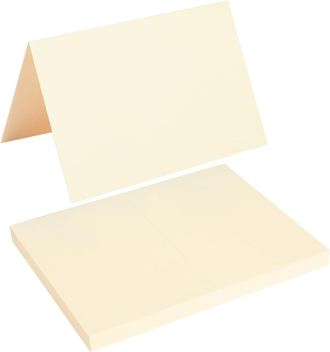 50 Pack Blank Cards Folded Cardstock Thank You Blank Greeting Cards for Invitations, Wedding, Greeting Cards, All Occasion DIY, 3x5 Folded Cards Cream