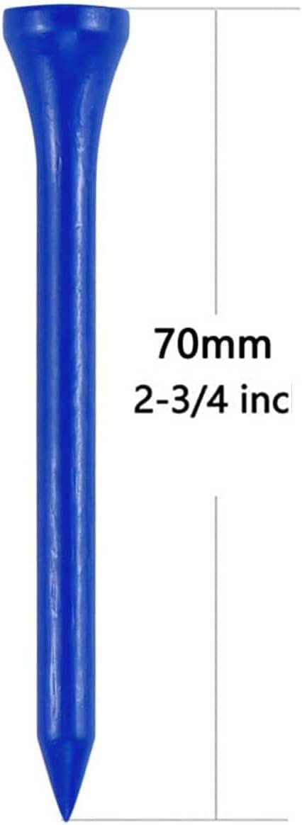 Wooden Golf Tees 3-1/4", 2-3/4", 1-1/2" Available,100 Count (Natural Color, White, Black, Blue, Red, Pink)