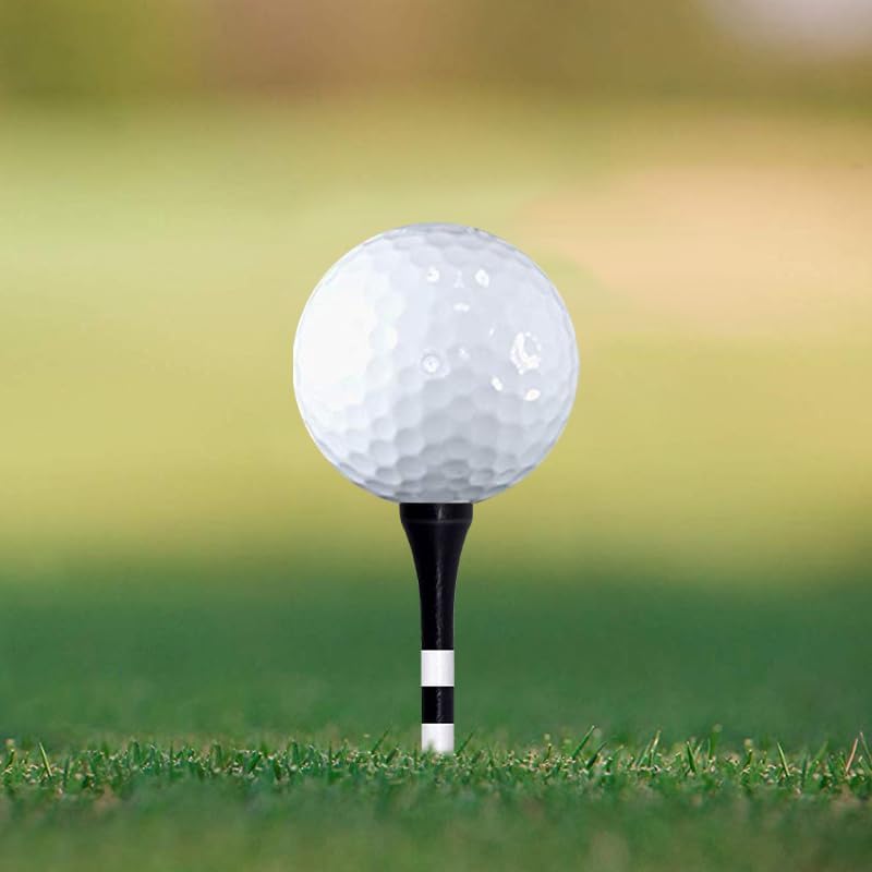 Wooden Golf Tees 3-1/4", 2-3/4", 2-1/8", 1-1/2" Available, 100 Count (Natural Color, White, Black, Blue, Red, Green, Yellow, Pink, Orange)