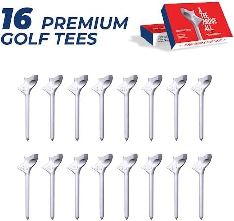 Flightpath Diamond Golf Tees – Patented Design to Reduce Spin for Long, Straight Drives – Low-Friction Long Tees, Robotically Tested for Ball Spin – USGA Approved Performance