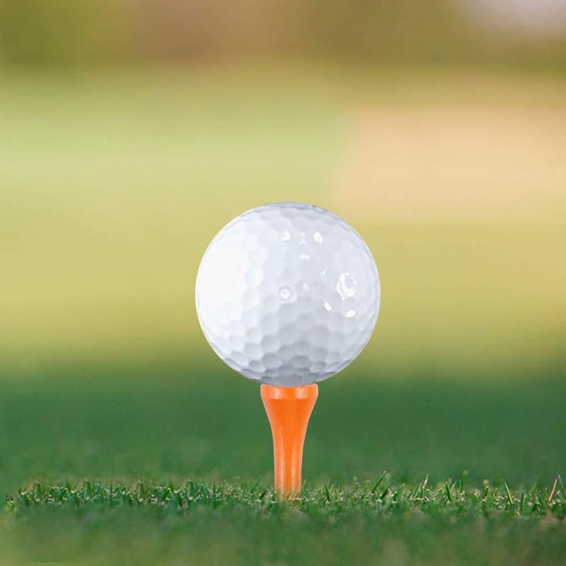 Wooden Golf Tees 3-1/4", 2-3/4", 1-1/2" Available,100 Count (Natural Color, White, Black, Blue, Red, Pink)