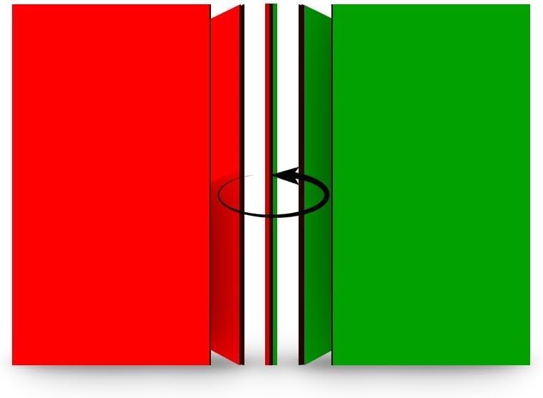 Rectangular Red/Green Reversible Magnets - Go/No-Go, On/Off Indicators for Efficient Task Management - 25-Pack (1"x2") and 10-Pack (3"x5") (10, 1.5" x 3")