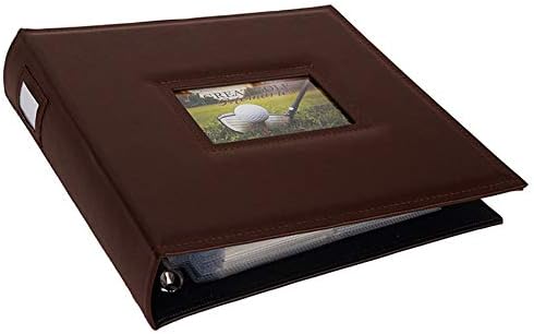 Golf Scorecard and Photo Album | Available in Brown or Black | Holds Up to 130 Scorecards | Designed for 4" x 6" and 5" x 7" Scorecards
