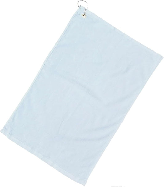 Cotton Golf Bag Towel with Clip (Sky Blue)